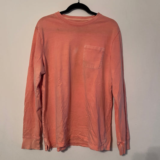 Vintage Goodfellow&co Orange Wash Basics Pocket Long Sleeve Top