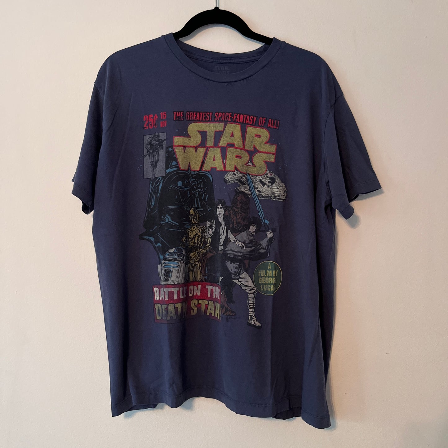 Vintage Star Wars Battle on the Death Star Graphic Tee (L)