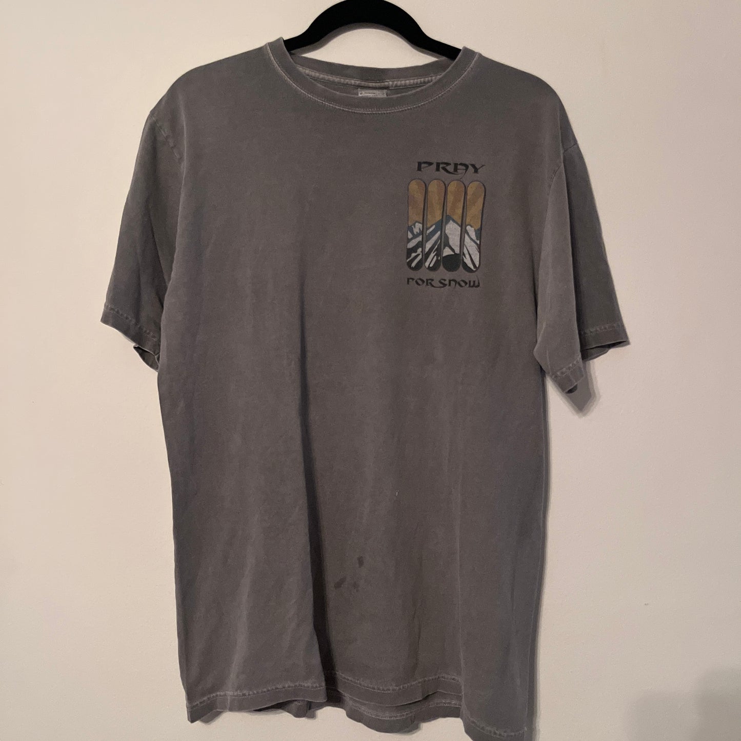 Vintage Aspen Colorado 'Pray for Snow' Tee (M)