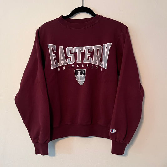 Vintage Champion Eastern University Embroidered Crewneck (XS)